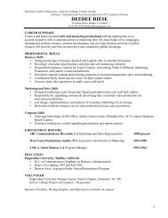 Resume Sample Guide (Experienced) - Pepperdine University