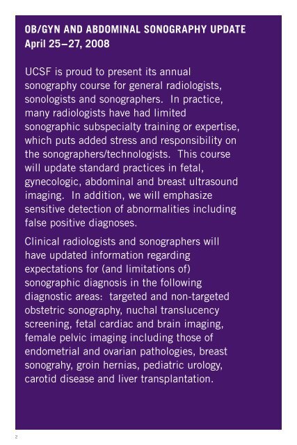 Ob/Gyn & Abdominal Sonography Update - Department of ...
