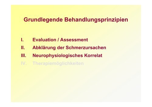 Schmerztherapie Handout