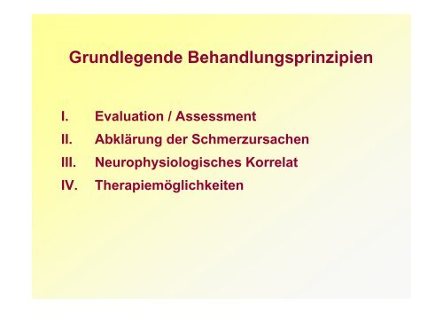 Schmerztherapie Handout