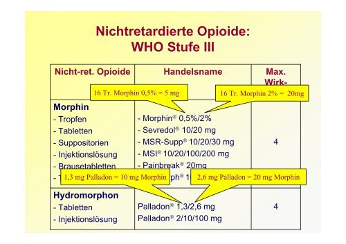 Schmerztherapie Handout