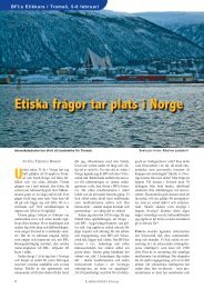 Etiska frÃ¥gor tar plats i Norge