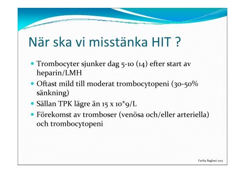 Fariba Baghaei ÃverlÃ¤kare Koagulationscentrum Sektionen fÃ¶r ...