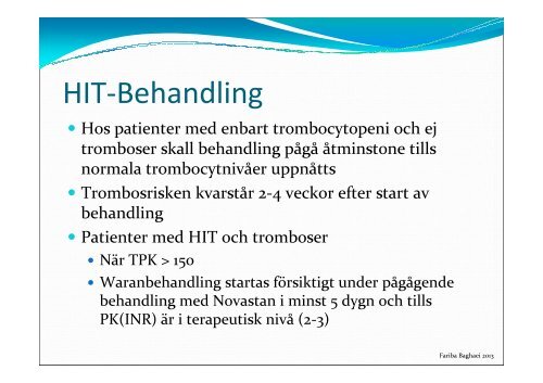 Fariba Baghaei ÃverlÃ¤kare Koagulationscentrum Sektionen fÃ¶r ...