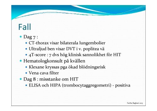 Fariba Baghaei ÃverlÃ¤kare Koagulationscentrum Sektionen fÃ¶r ...