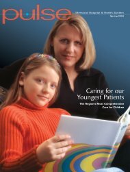 Caring for our Youngest Patients - Memorial Hospital of South Bend