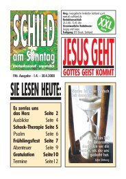 SIE LESEN HEUTE: - Evangelische Freikirche Sohland