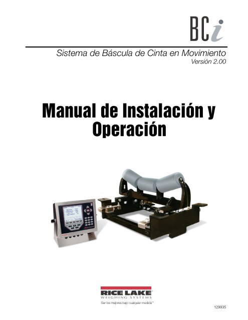 Manual de InstalaciÃ³n y OperaciÃ³n - Rice Lake Weighing Systems