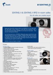 SENTINEL II & SENTINEL II RFID in-room safes - Eurotel