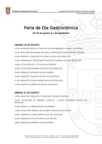 Feria de Día Gastronómica - Ciudad Autónoma de Ceuta
