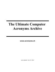 The Ultimate Computer Acronyms Archive