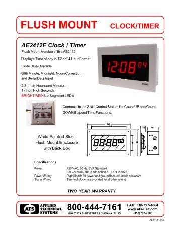 FLUSH MOUNT CLOCK/TIMER AE2412F Clock / Timer