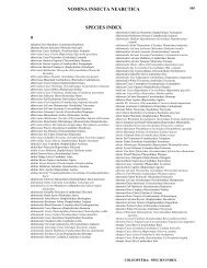 Species Index a - f; pp. 505 - 616 - Nearctica