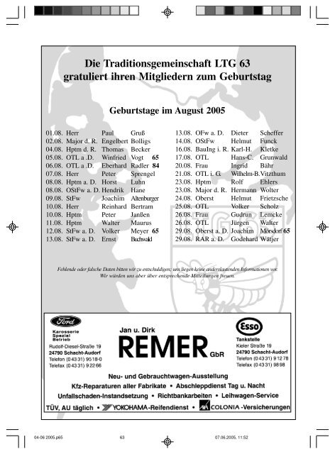 Kieler Woche 18. - 26. Juni 2005 - Brummel