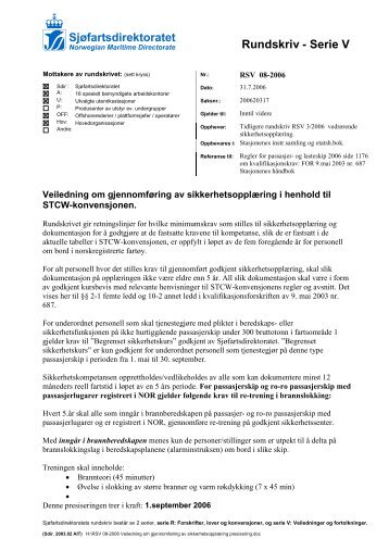 RSV 08-2006 - SjÃ¸fartsdirektoratet