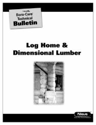 Log Home & Dimensional Lumber - Nisus Corporation