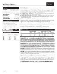 MTA Small Cap Core Portfolio - Prudential Retirement