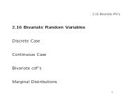 2.16 Bivariate Random Variables Discrete Case Continuous Case ...