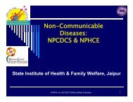 Non-Communicable Diseases: NPCDCS ... - SIHFW Rajasthan