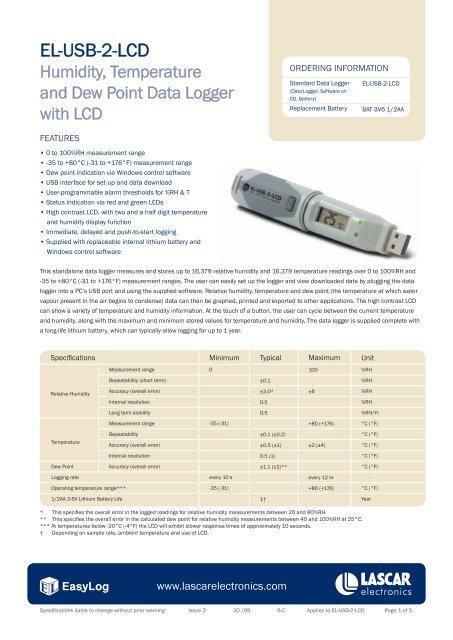 EL-USB-2-LCD - Lascar Electronics