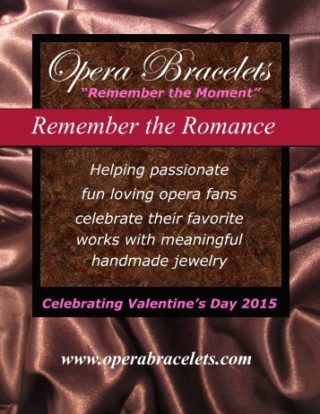 Opera Bracelets Valentines Book 2015