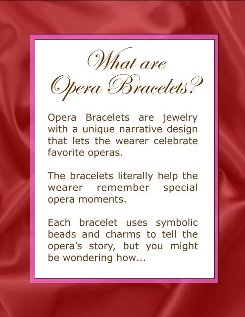 Opera Bracelets Valentines Book 2015