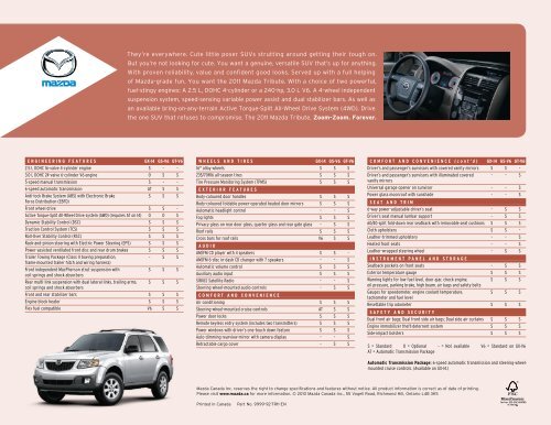 2011 Tribute Brochure - Mazda Canada