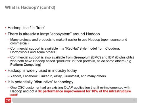 Hadoop Development - CSC