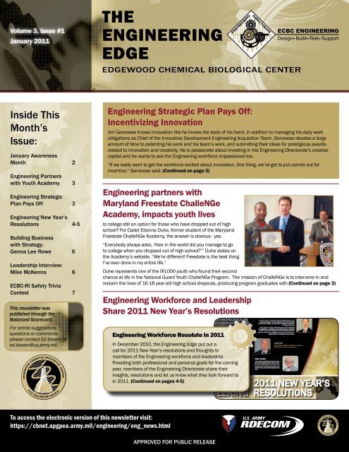 The engineering edge - Edgewood Chemical Biological Center ...