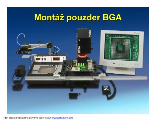 MontÃƒÂ¡Ã…Â¾ pouzder BGA - cviÃ„ÂenÃƒÂ­ - UMEL