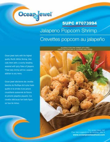 Jalapeno Popcorn Shrimp Crevettes popcorn au jalapeÃ±o