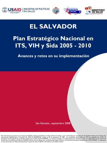 El Salvador: Plan Estrategico Nacional en ITS, VIH y SIDA 2005-2010
