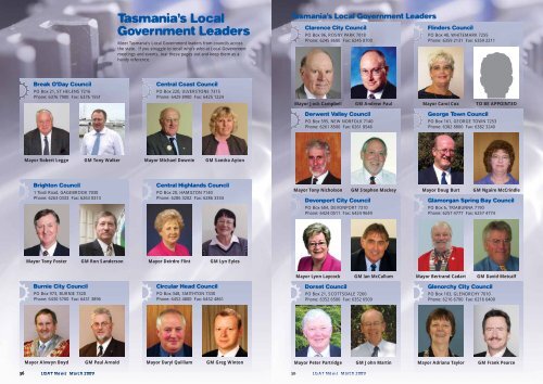 Leaders Liftout Local Government Association Of Tasmania