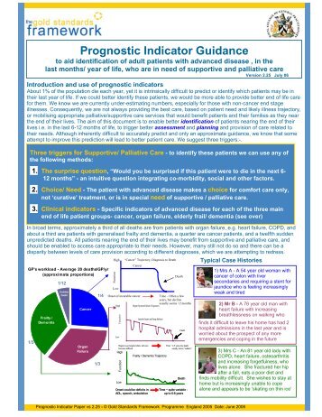 Prognostic Indicator Guidance - Geri-EM