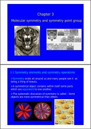 Chapter 3 Molecular symmetry and symmetry point group