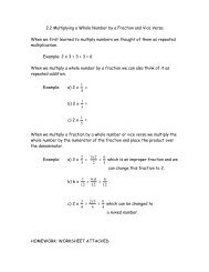 2.2 Multiply A Fraction By A Whole Numbermr. Mac