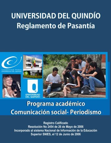 Reglamento de PasantÃ­a. - Universidad del Quindio - Universidad ...