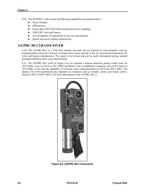 Chapter 8 8-29. The AN/PR