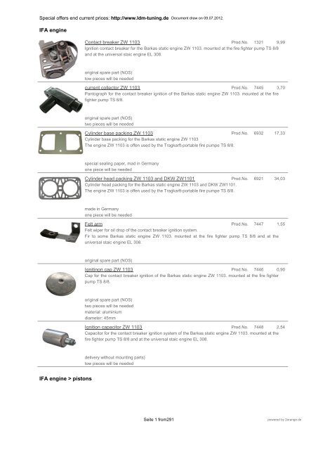 Bildkatalog des Onlineshops LDM-tuning