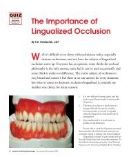 The Importance of Lingualized Occlusion - JDT Unbound
