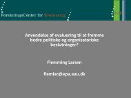 Anvendelse af evaluering til at fremme bedre politiske og ...