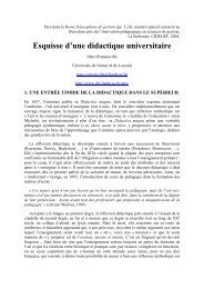 Esquisse d'une didactique universitaire - SUP