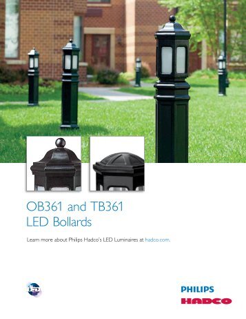 OB361 and TB361 LED Bollards - Hadco