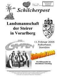 Schilcherpost Ausgabe 1_2006 - Landsmannschaft der Steirer in ...