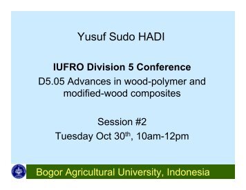 Yusuf Sudo HADI - IUFRO