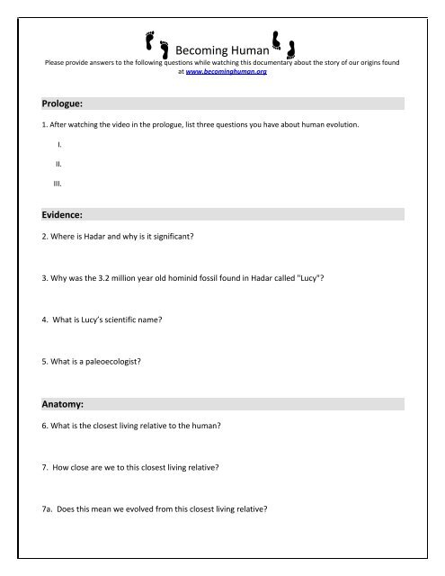 Fresh Becoming Human Worksheet Answers - Goal keeping intelligence