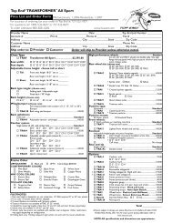 Top End Transformer Order Form - Phc-online.com