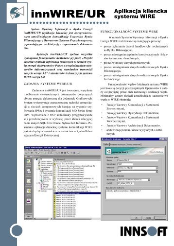 innWIRE/UR Aplikacja kliencka systemu WIRE - Innsoft sp. z oo