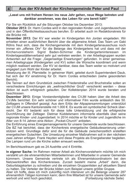 DIE BRÜCKE 64 Februar-März 2014.pdf - Kirchenkreis Rotenburg