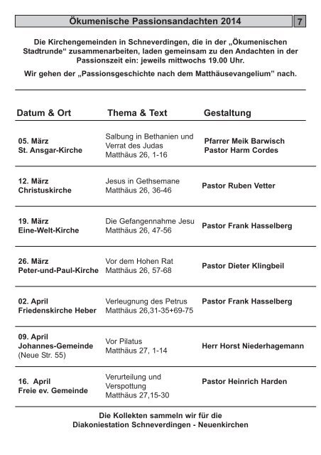 DIE BRÜCKE 64 Februar-März 2014.pdf - Kirchenkreis Rotenburg